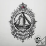 Tattoo sketch ruby, ink illustration for tatt… – tattoo sketch (№1760604768_0, 16.10.2025 08:52) — tattoovalue.net