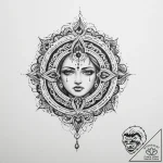 Tattoo sketch spiritual essence – tattoo sketch (№1760605632_0, 16.10.2025 09:07) — tattoovalue.net