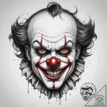 Tattoo sketch weeping clown, tattoo flash she… – tattoo sketch (№1760608231_0, 16.10.2025 09:50) — tattoovalue.net