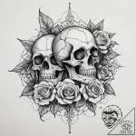 Tattoo sketch cosmic representation, ink illu… – tattoo sketch (№1760610396_0, 16.10.2025 10:26) — tattoovalue.net