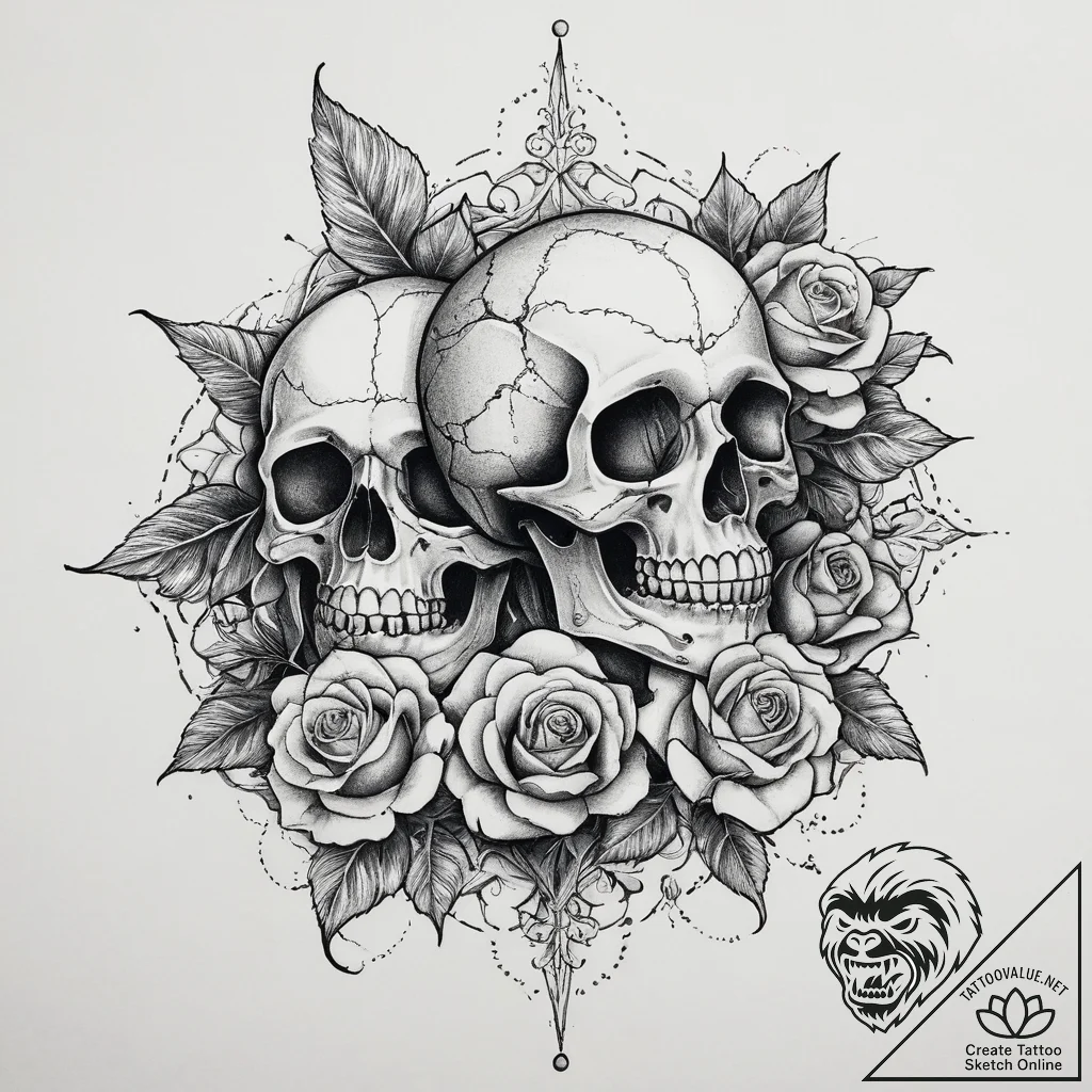 Tattoo sketch cosmic representation, ink illu... - tattoo sketch (№1760610396_0, 16.10.2025 10:26) — tattoovalue.net