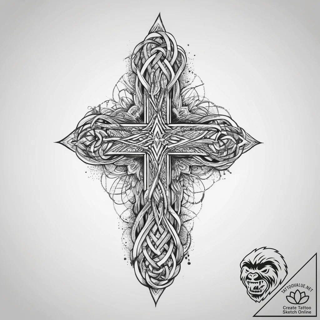 Tattoo sketch braid, artistic tattoo sketch,... - tattoo sketch (№1760610613_0, 16.10.2025 10:30) — tattoovalue.net