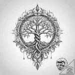 Tattoo sketch sacred root – tattoo sketch (№1760611046_0, 16.10.2025 10:37) — tattoovalue.net