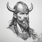 Tattoo sketch soldier with a viking, artistic… – tattoo sketch (№1760611272_0, 16.10.2025 10:41) — tattoovalue.net
