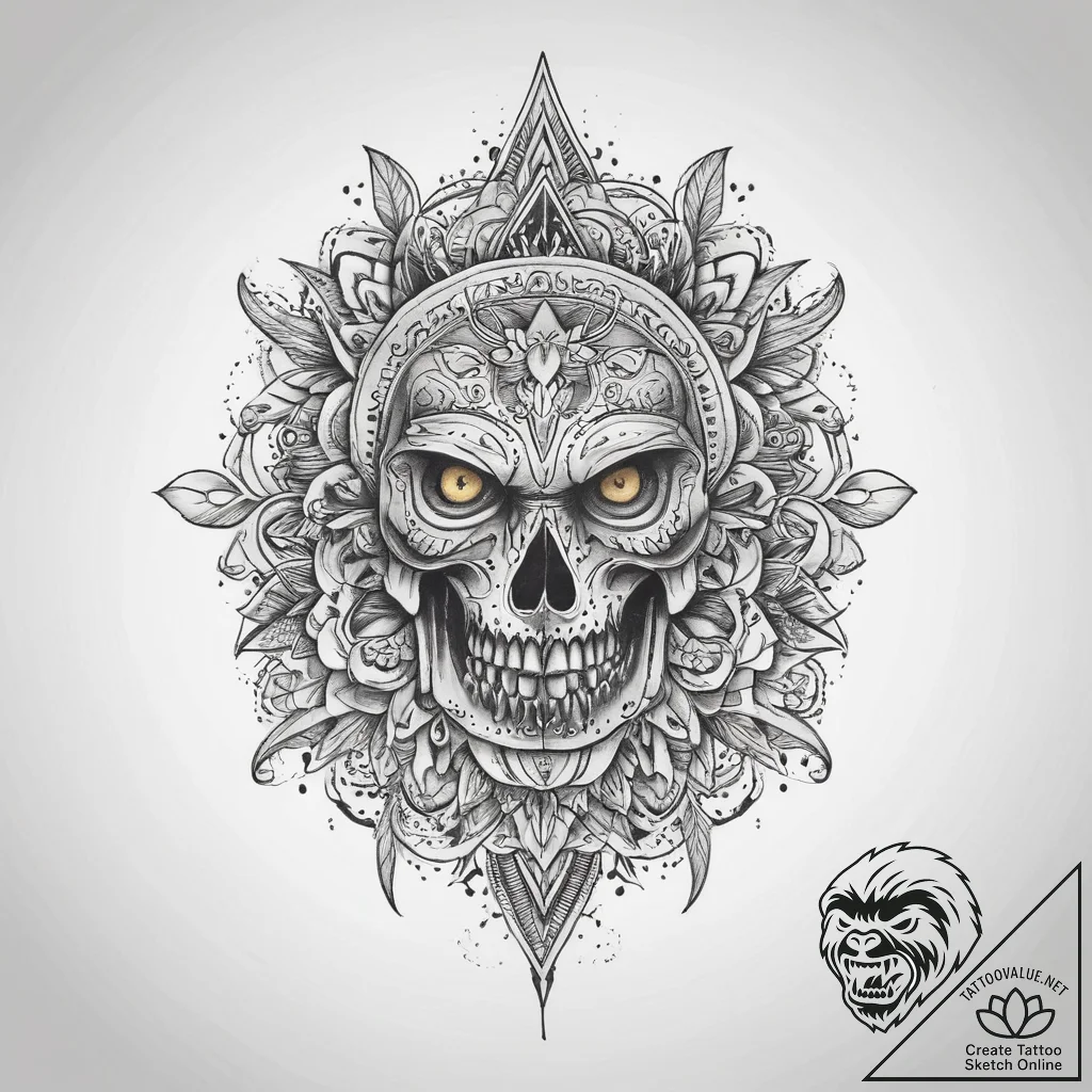 Tattoo sketch yellow, ink illustration for ta... - tattoo sketch (№1760613434_0, 16.10.2025 11:17) — tattoovalue.net