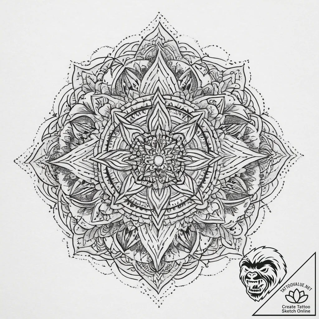 Tattoo sketch cosmic essence, tattoo line art... - tattoo sketch (№1760614301_0, 16.10.2025 11:31) — tattoovalue.net