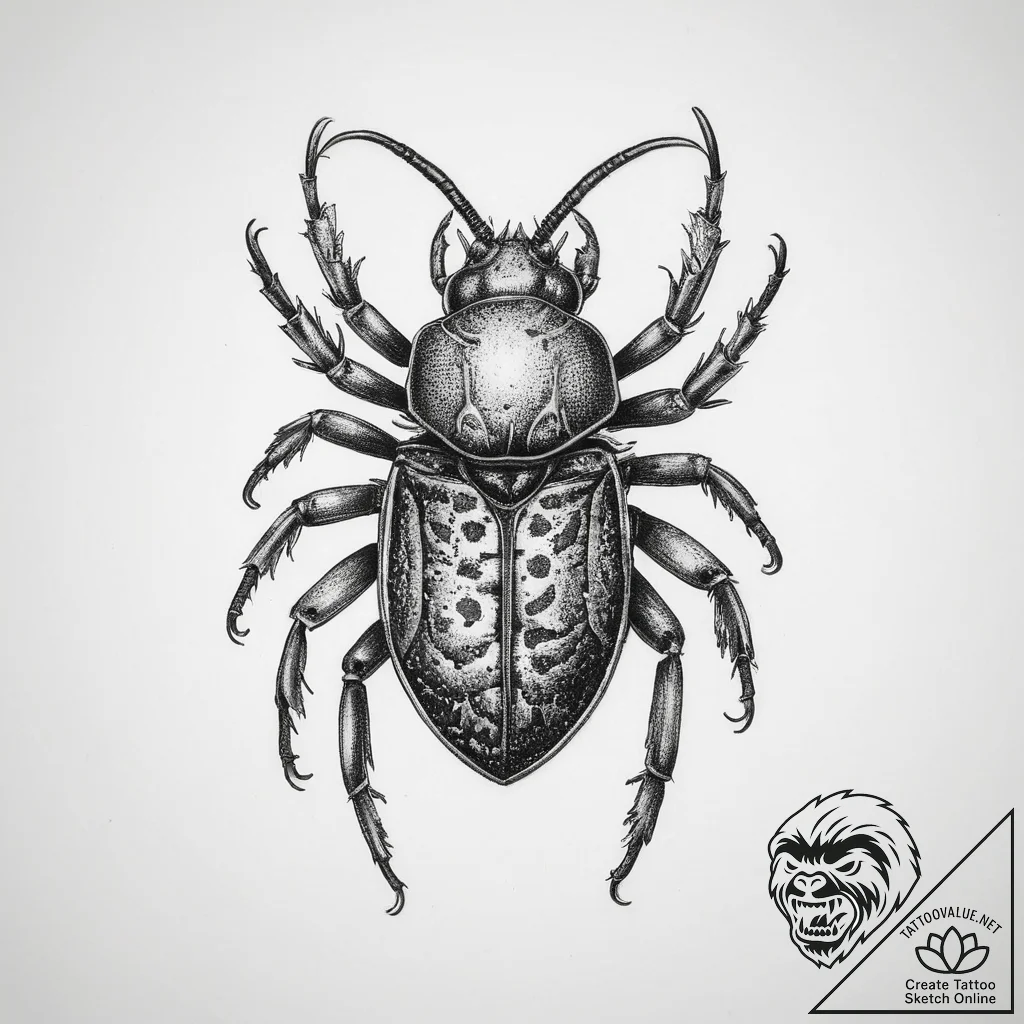 Tattoo sketch louse - tattoo sketch (№1760614517_0, 16.10.2025 11:35) — tattoovalue.net