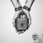 Tattoo hands with a lock – tattoo sketch (№1760614732_0, 16.10.2025 11:38) — tattoovalue.net