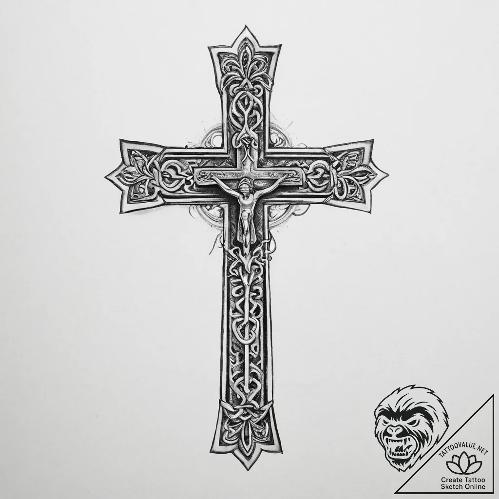 Tattoo sketch hieroglyphic symbol for "faith"... - tattoo sketch (№1760614947_0, 16.10.2025 11:42) — tattoovalue.net
