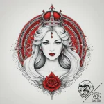 Tattoo sketch the swan princess, with a crown… – tattoo sketch (№1760616682_0, 16.10.2025 12:11) — tattoovalue.net