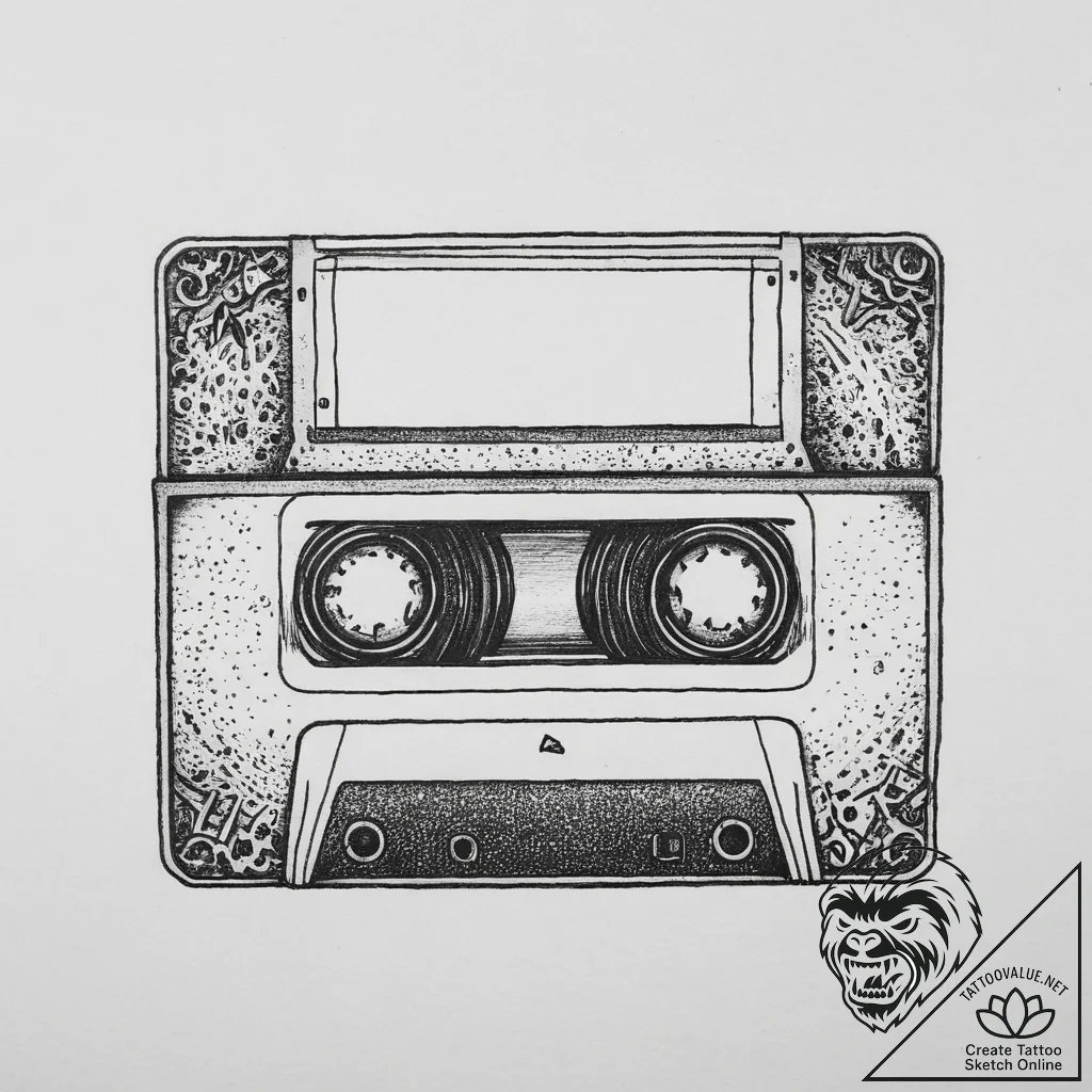 Tattoo sketch nerd a floppy disc, tattoo draw... - tattoo sketch (№1760616899_0, 16.10.2025 12:14) — tattoovalue.net