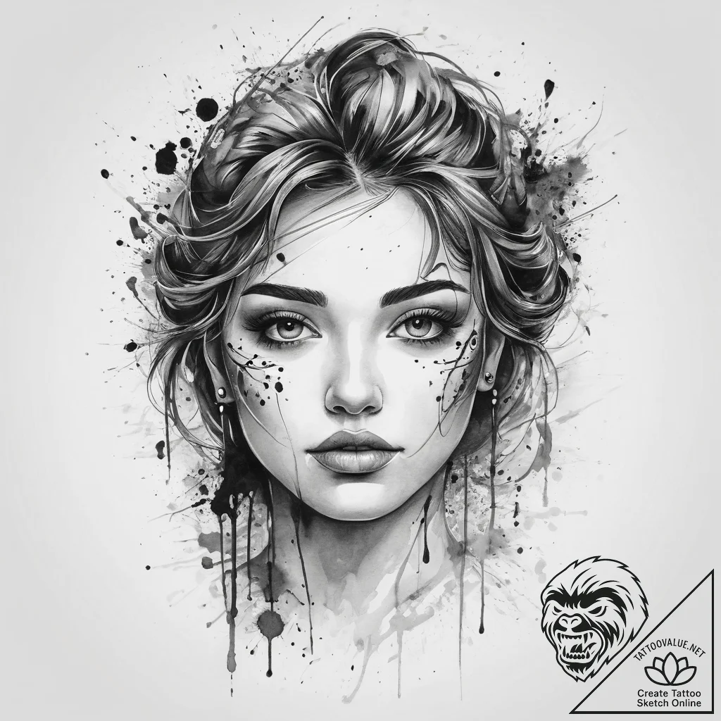 Tattoo sketch узор в виде лица, artistic tatt... - tattoo sketch (№1760617979_0, 16.10.2025 12:32) — tattoovalue.net
