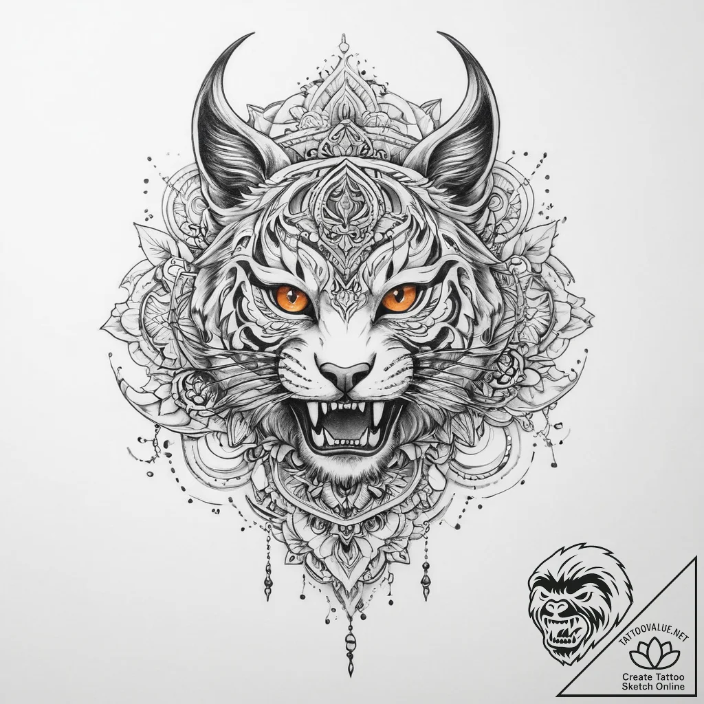Tattoo sketch orange - tattoo sketch (№1760618195_0, 16.10.2025 12:36) — tattoovalue.net