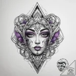 Tattoo sketch amethyst, artistic tattoo sketc… – tattoo sketch (№1760618843_0, 16.10.2025 12:47) — tattoovalue.net