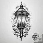 Tattoo sketch street light with a person, tat… – tattoo sketch (№1760619059_0, 16.10.2025 12:50) — tattoovalue.net