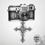 Tattoo sketch vintage camera with a photo, ta… – tattoo sketch (№1760620364_0, 16.10.2025 13:12) — tattoovalue.net