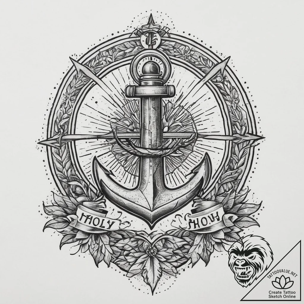 Tattoo sketch holy foundation, ink illustrati... - tattoo sketch (№1760621660_0, 16.10.2025 13:34) — tattoovalue.net