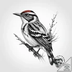Tattoo sketch black-and-white warbler, tattoo… – tattoo sketch (№1760622308_0, 16.10.2025 13:45) — tattoovalue.net
