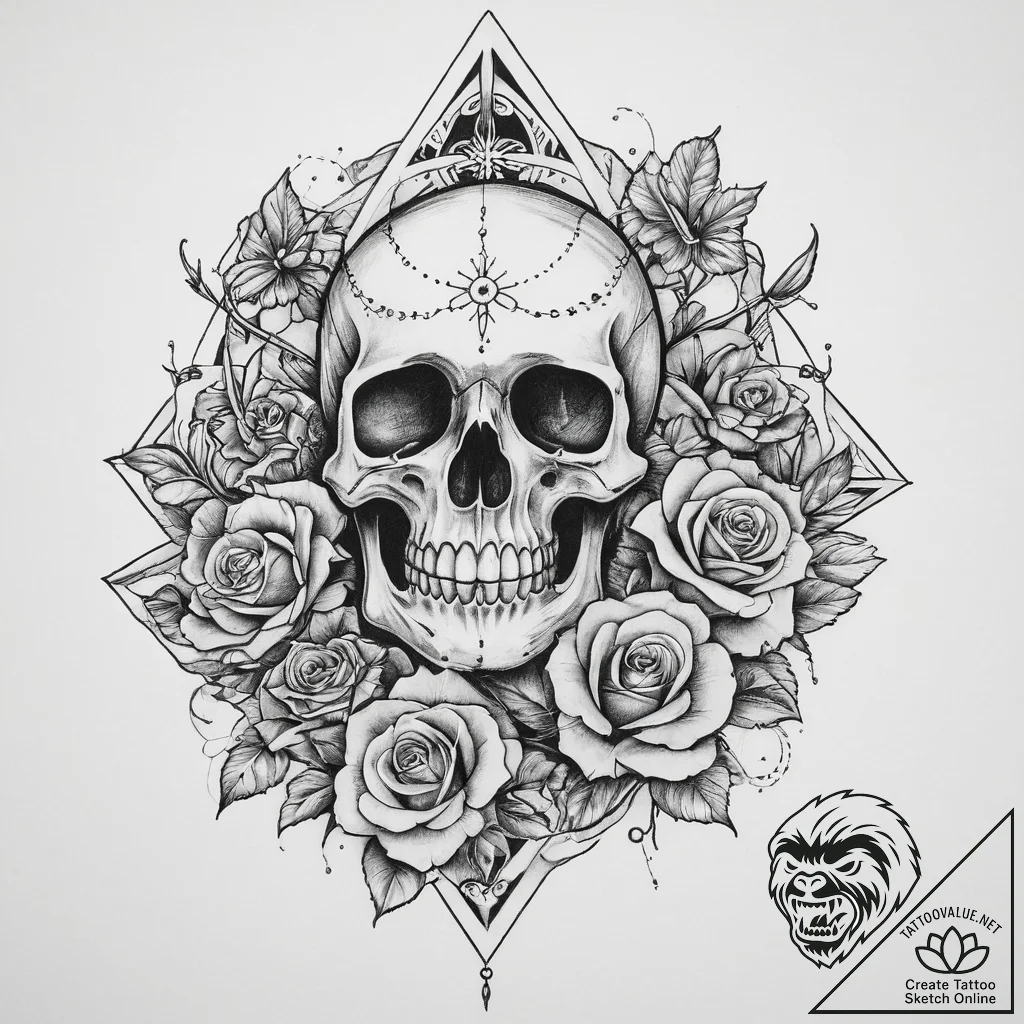 Tattoo sketch cosmic darkness, artistic tatto... - tattoo sketch (№1760622741_0, 16.10.2025 13:52) — tattoovalue.net