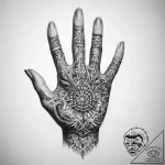 Tattoo sketch hand – tattoo sketch (№1760623172_0, 16.10.2025 13:59) — tattoovalue.net
