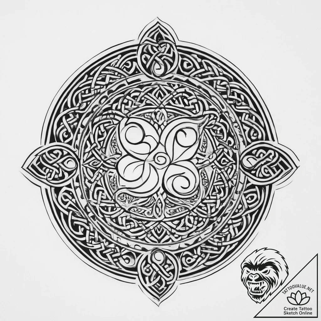 Tattoo sketch celtic triskelion, artistic tat... - tattoo sketch (№1760624696_0, 16.10.2025 14:24) — tattoovalue.net