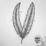 Tattoo sketch перья, ink illustration for tat… – tattoo sketch (№1760626207_0, 16.10.2025 14:50) — tattoovalue.net