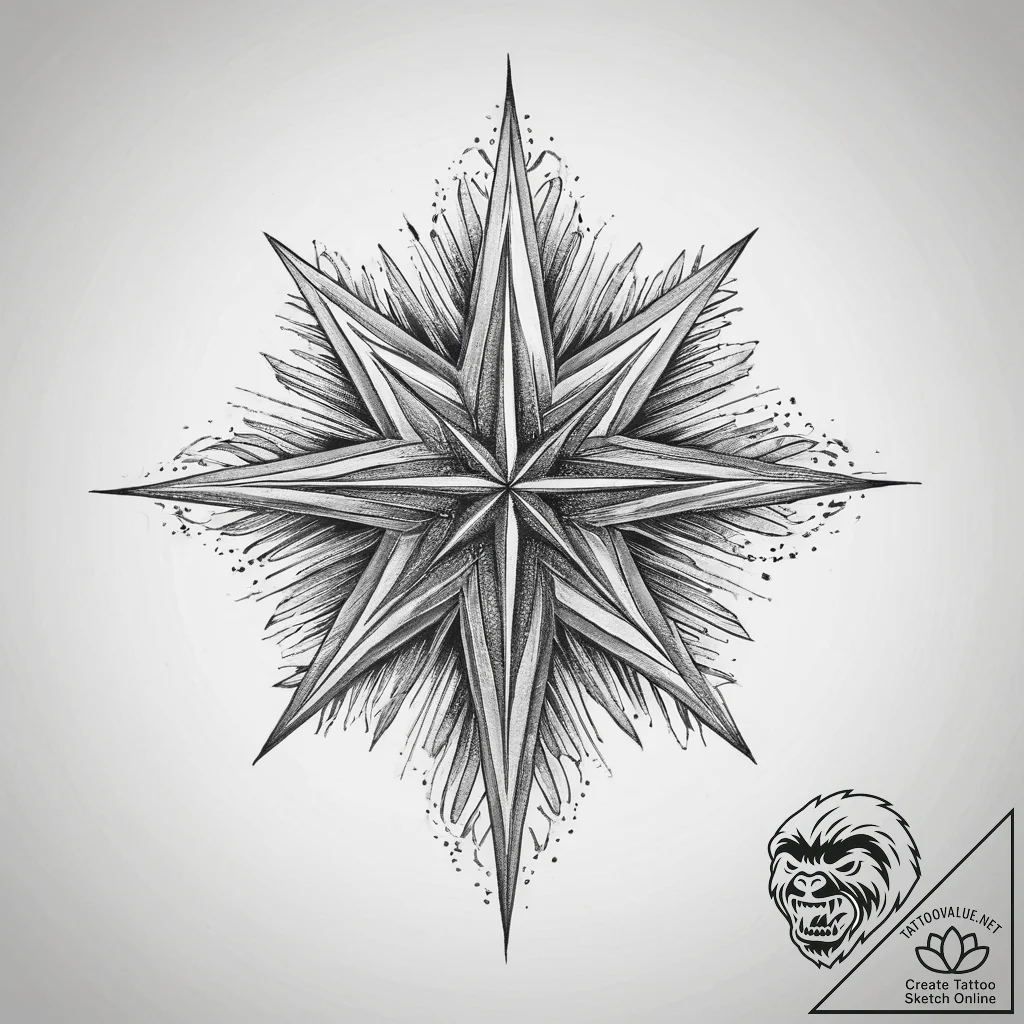 Tattoo sketch star of bethlehem, artistic tat... - tattoo sketch (№1760628166_0, 16.10.2025 15:22) — tattoovalue.net