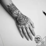 Tattoo sketch hands with a pencil – tattoo sketch (№1760629245_0, 16.10.2025 15:40) — tattoovalue.net