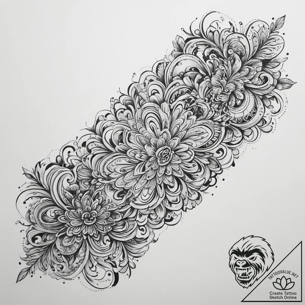 Tattoo sketch mind, concept art for tattoo, c... - tattoo sketch (№1760629461_0, 16.10.2025 15:44) — tattoovalue.net