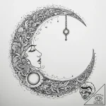 Tattoo sketch лайнворк с луной, tattoo drawin… – tattoo sketch (№1760630111_0, 16.10.2025 15:55) — tattoovalue.net