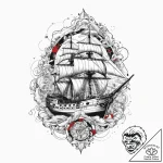 Tattoo sketch ship, tattoo sketch design, on… – tattoo sketch (№1760631636_0, 16.10.2025 16:20) — tattoovalue.net