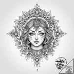 Tattoo sketch divine representation, tattoo f… – tattoo sketch (№1760632499_0, 16.10.2025 16:34) — tattoovalue.net