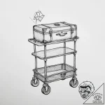 Tattoo sketch stewardess luggage cart, tattoo… – tattoo sketch (№1760633369_0, 16.10.2025 16:49) — tattoovalue.net