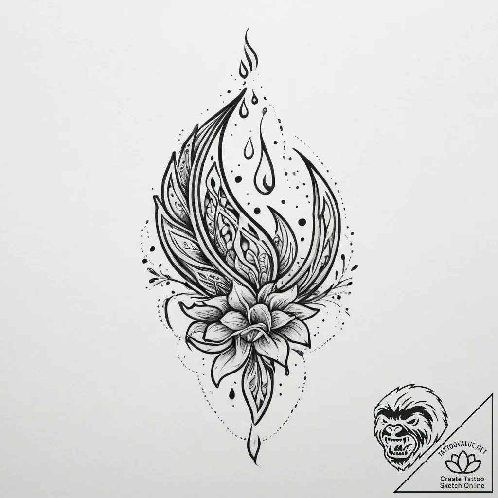 Tattoo sketch узор из капель, tattoo flash sh... - tattoo sketch (№1760634023_0, 16.10.2025 17:00) — tattoovalue.net