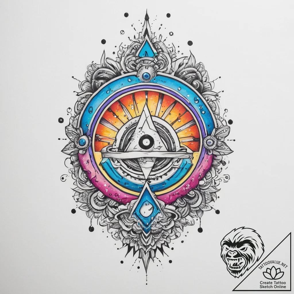 Tattoo sketch cosmic spring, tattoo drawing o... - tattoo sketch (№1760634887_0, 16.10.2025 17:14) — tattoovalue.net