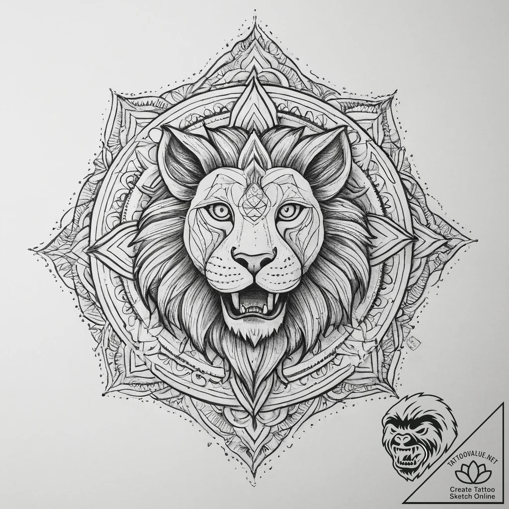 Tattoo sketch mythical beast, tattoo sketch d... - tattoo sketch (№1760635102_0, 16.10.2025 17:18) — tattoovalue.net