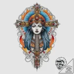 Tattoo sketch isis, tattoo line art, vibrant… – tattoo sketch (№1760635328_0, 16.10.2025 17:22) — tattoovalue.net