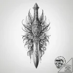 Tattoo sketch knife – tattoo sketch (№1760637271_0, 16.10.2025 17:54) — tattoovalue.net