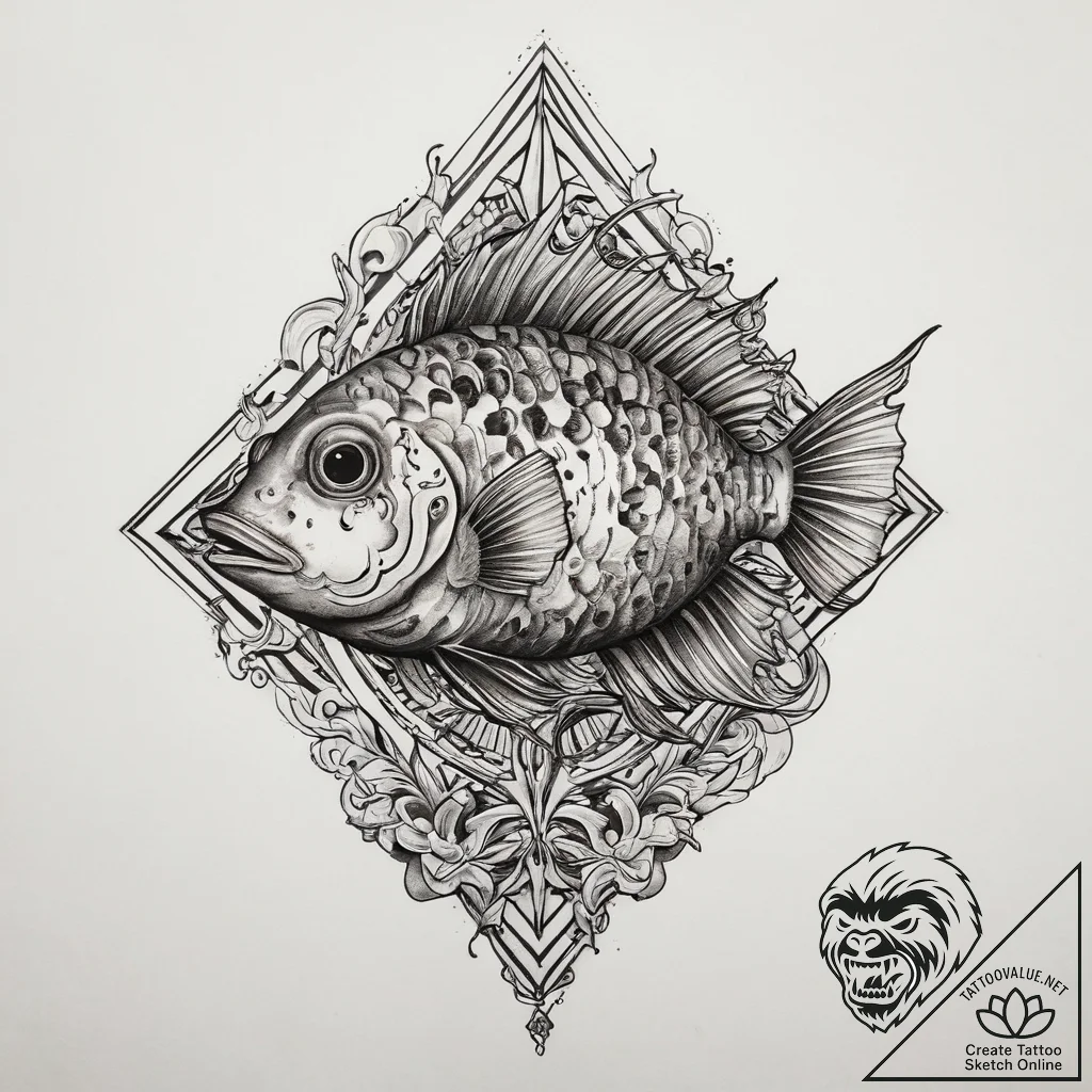 Tattoo sketch filefish, tattoo flash sheet de... - tattoo sketch (№1760638350_0, 16.10.2025 18:12) — tattoovalue.net