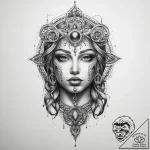 Tattoo sketch sacred soul – tattoo sketch (№1760639653_0, 16.10.2025 18:34) — tattoovalue.net