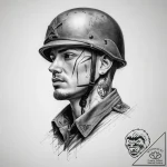 Tattoo sketch soldier with a letter, artistic… – tattoo sketch (№1760639868_0, 16.10.2025 18:37) — tattoovalue.net