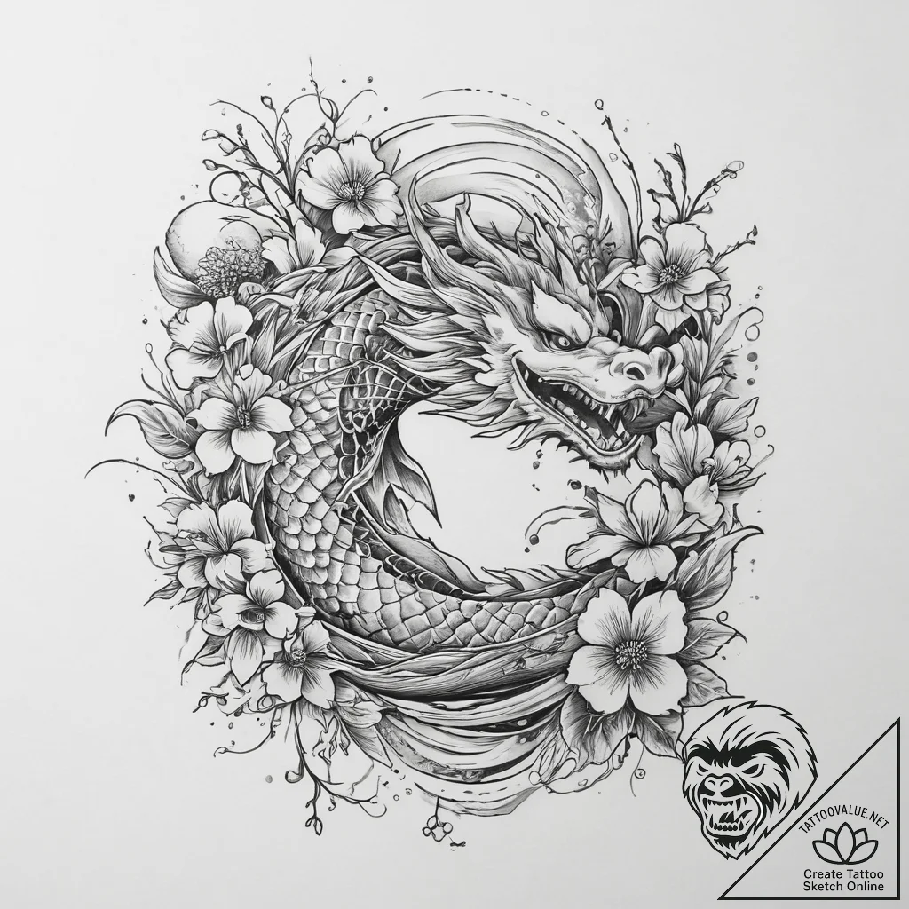 Tattoo sketch denim jeans with a floral patch... - tattoo sketch (№1760640300_0, 16.10.2025 18:45) — tattoovalue.net