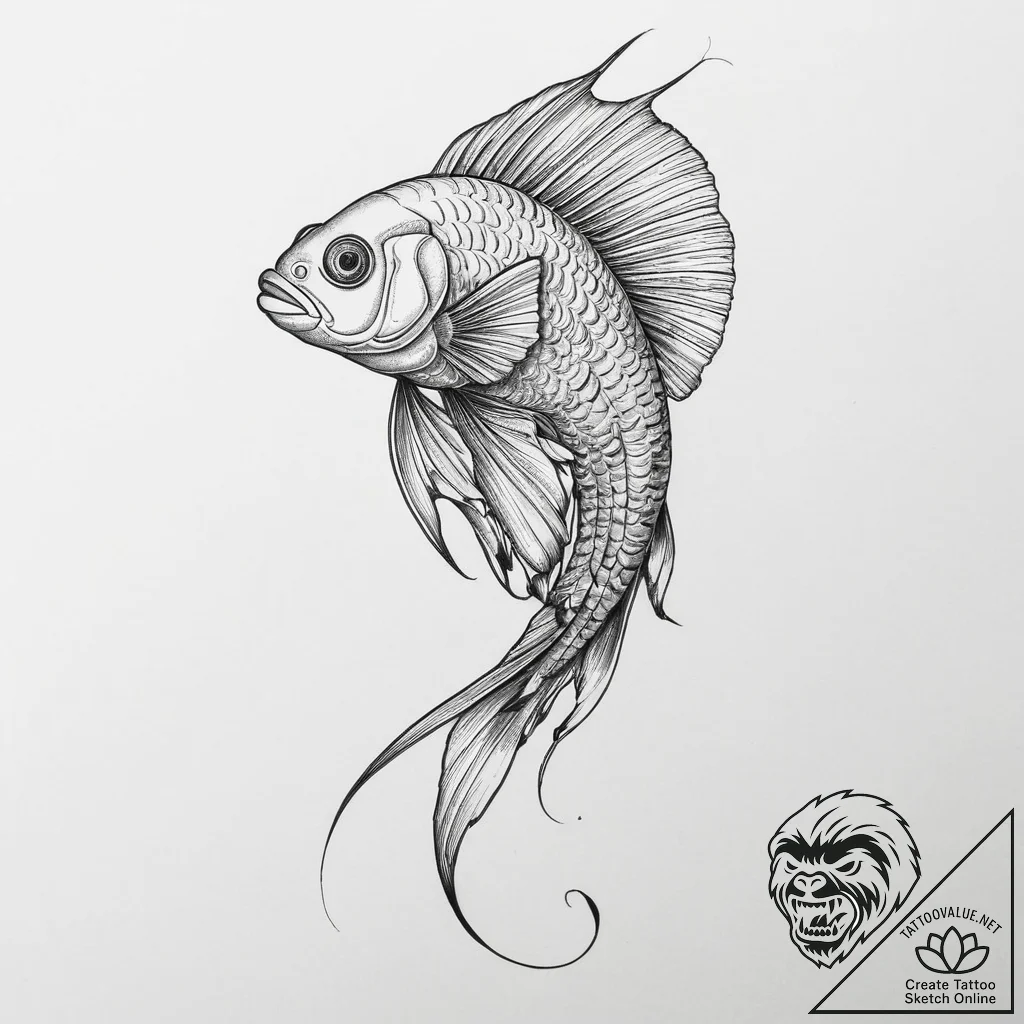 Tattoo sketch cleaner wrasse, artistic tattoo... - tattoo sketch (№1760640733_0, 16.10.2025 18:52) — tattoovalue.net