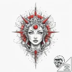 Tattoo sketch cosmic kingdom, artistic tattoo… – tattoo sketch (№1760641813_0, 16.10.2025 19:10) — tattoovalue.net