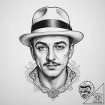 Tattoo sketch paul castellano with a hat, tat… – tattoo sketch (№1760644414_0, 16.10.2025 19:53) — tattoovalue.net