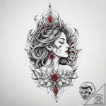 Tattoo sketch spiritual scene, tattoo flash s… – tattoo sketch (№1760645493_0, 16.10.2025 20:11) — tattoovalue.net