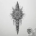 Tattoo sketch knife, tattoo line art, dotwork… – tattoo sketch (№1760645926_0, 16.10.2025 20:18) — tattoovalue.net