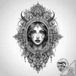 Tattoo sketch mirror, tattoo line art, rough… – tattoo sketch (№1760646142_0, 16.10.2025 20:22) — tattoovalue.net
