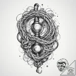 Tattoo sketch rope, ink illustration for tatt… – tattoo sketch (№1760646358_0, 16.10.2025 20:25) — tattoovalue.net