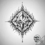 Tattoo sketch crystal – tattoo sketch (№1760647223_0, 16.10.2025 20:40) — tattoovalue.net